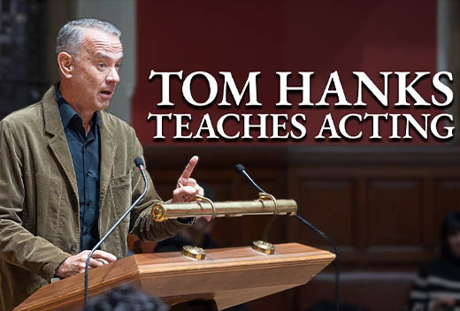 سمینار آموزش بازیگری تام هنکس در اتحادیه‌ی آکسفورد